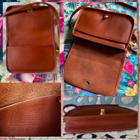 VINTAGE COACH BRITISH TAN CROSSBODY PENNY BAG  9755 - Picture 14 of 17